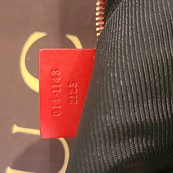 GUCCI VINTAGE ULTRA RARE 1990’S GG CANVAS THREE WAY CONVERTIBLE BAG NAVY/RED/TAN - Picture 17 of 17